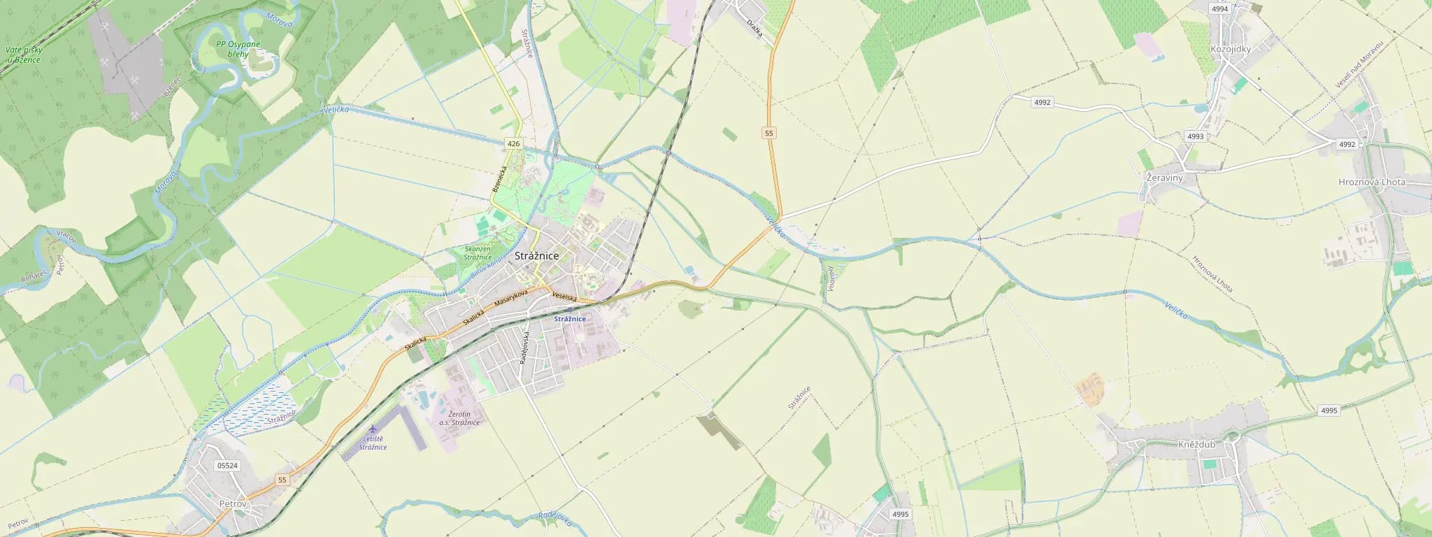 Mapa Strážnice